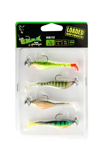 Fox Mixed Colour Lure Packs Mini Fry Loaded Mixed Colour 5g 1/0 - 7cm x4