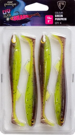 Fox Rage Slick Shad Ultra UV UV Green Pumpkin