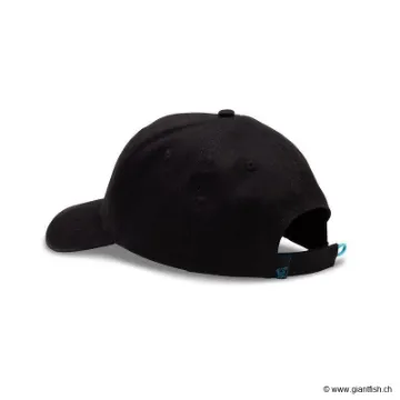 Square Print Baseball Cap Black