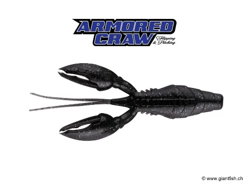 BIWAA VENUM PROSERIES : ARMORED CRAW 3" - 7.6 cm #10 Black & Blue