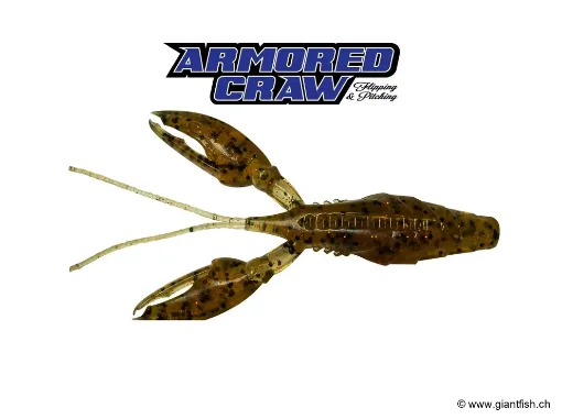 BIWAA VENUM PROSERIES : ARMORED CRAW 3" - 7.6 cm #2 Green Pumpkin