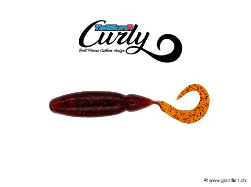 BIWAA TAILGUNR CURLY 2.5" #012 Bloodworm/Texas craw