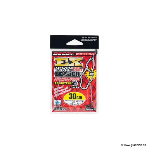 WL-12 EX WIRE LEADER - 40cm - W : 40 LB - Ex : 120 LB (2/pack