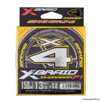 X BRAID OHDRAGON X4 - 150M - PE 1.5 - 22,5 LB