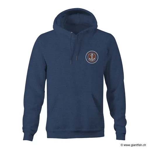 DISPLACEMENT HOODIE - NAVY HEATHER - S