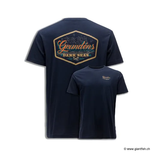 TEE SHIRT DARK SEAS X GRUNDENS WATERCRAFT SS T-SHIRT DARK NAVY - XXL