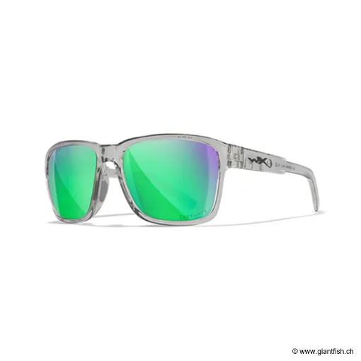 LUNETTES TREK CAPTIVATE POLARIZED GREEN MIRROR / GLOSS CRYSTAL LIGHT GREY FRAME (AC6TRK07