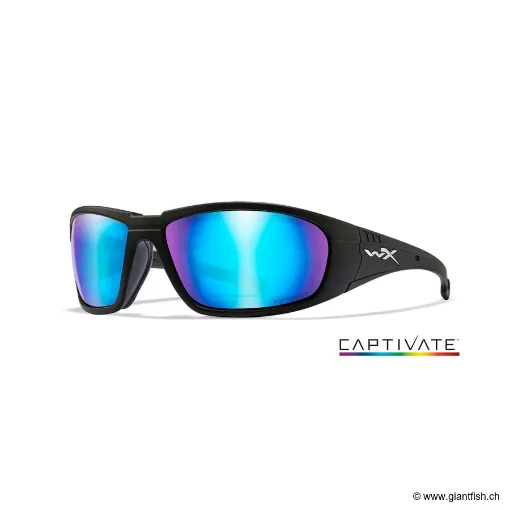 LUNETTES BOSS CAPTIVATE POLARIZED BLUE MIRROR / MATT BLACK FRAME (CCBOS09