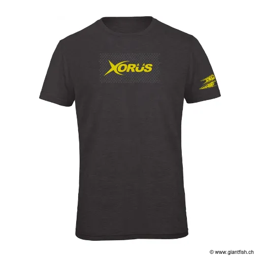 TEE SHIRT XORUS GRIS ANTHRACITE CHINE ET JAUNE - XXL