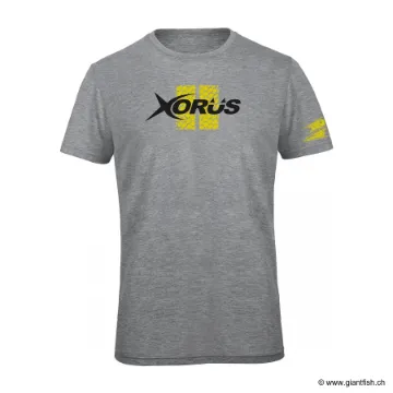 Ultimate Fishing TEE SHIRT XORUS GRIS CLAIR CHINE ET JAUNE